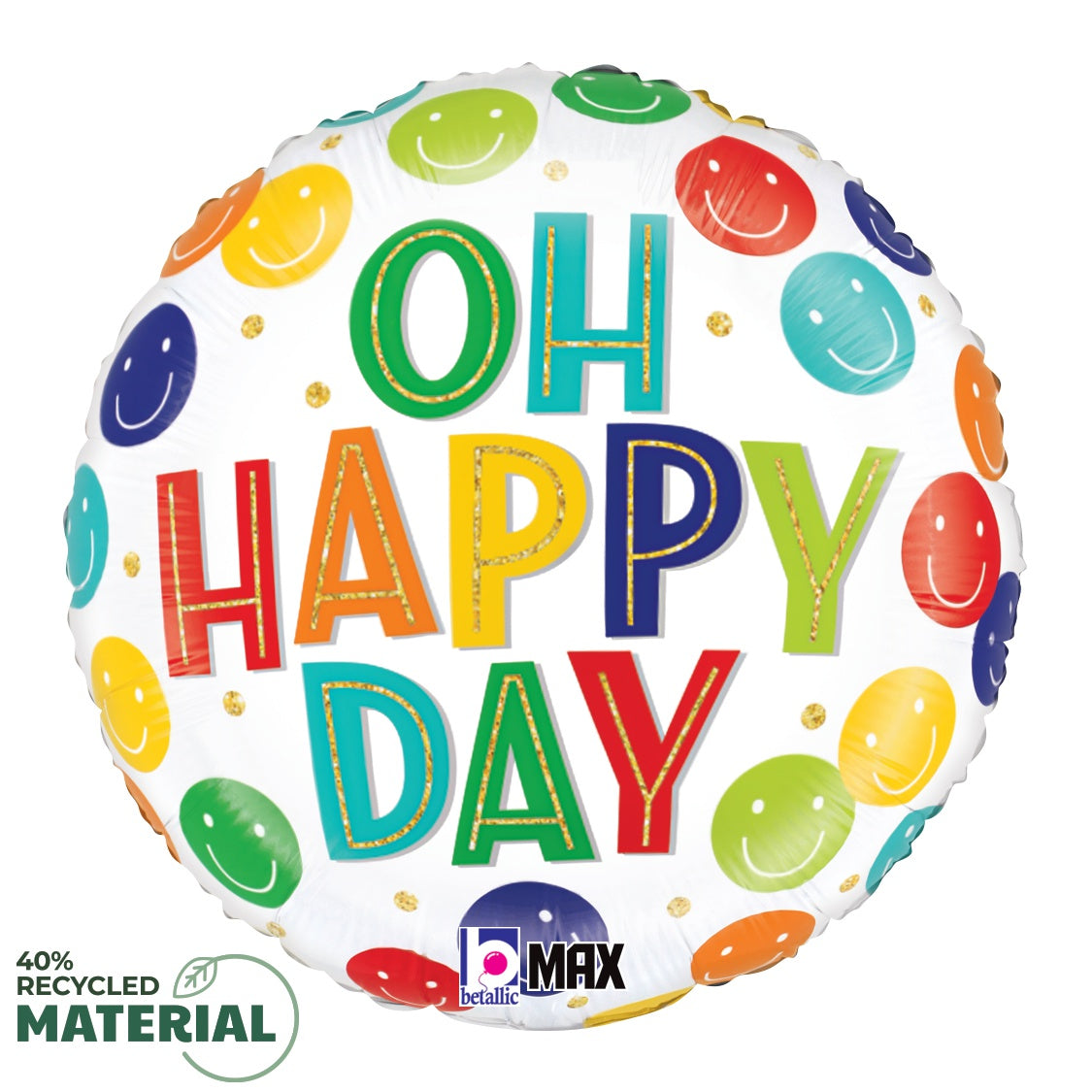 betallic-foil-balloons-oh-happy-day-smiley-folienballon-18-zoll image 3