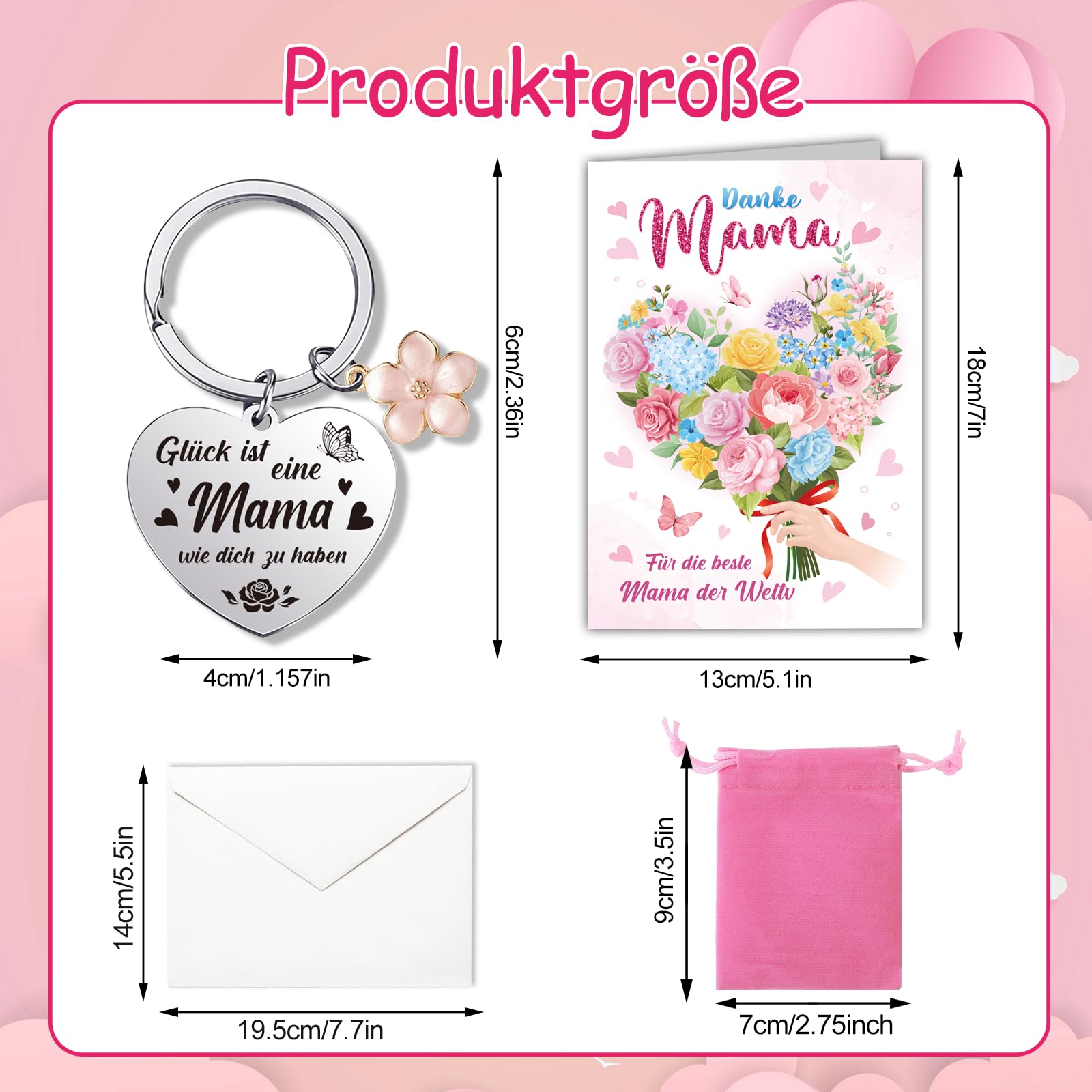 howaf-muttertagskarte-mit-schl-sselanh-nger-mama-set-a image 2