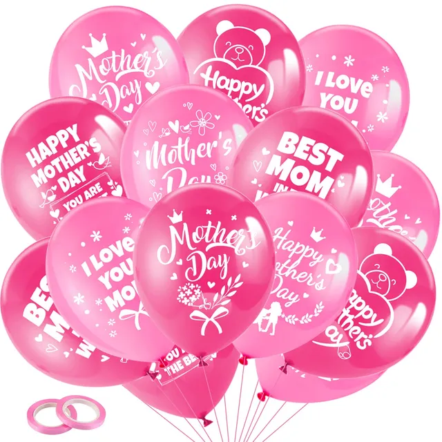 howaf-happy-mother-s-day-ballons-32-st-ck-rosa-12-zoll image 1