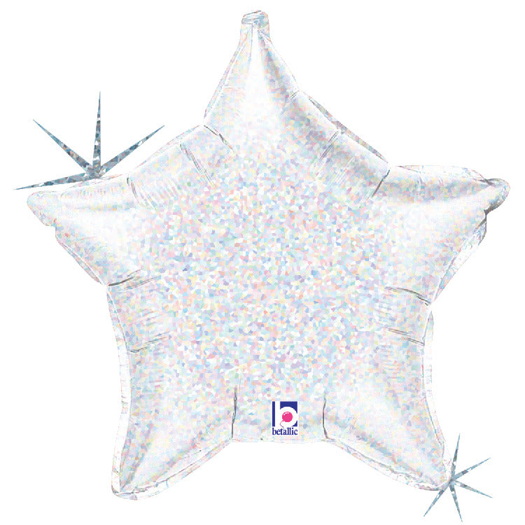 betallic-silver-holographic-star-folienballon-21-zoll-silber image 1