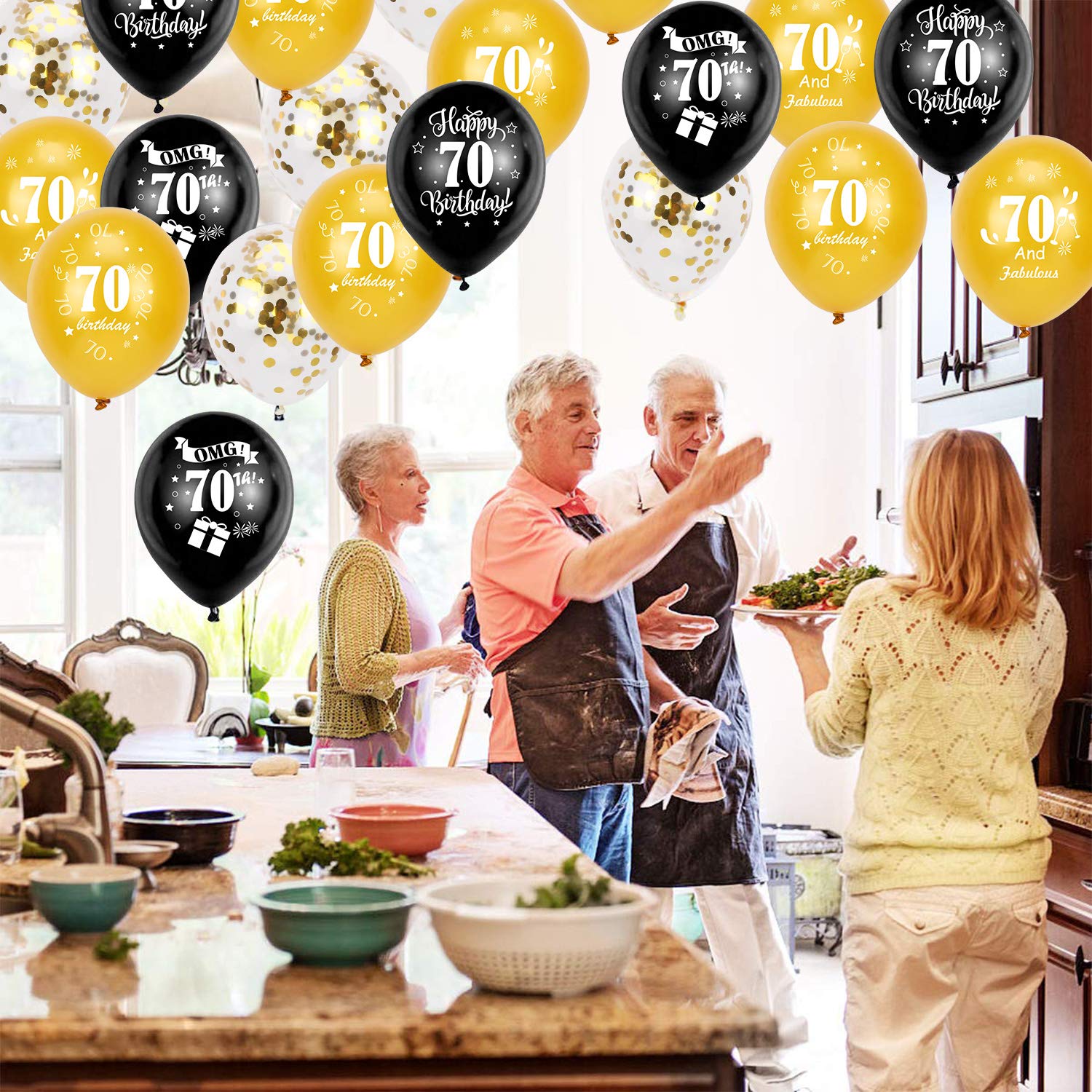 howaf-70-geburtstag-luftballons-schwarz-gold-30-st-ck-latex image 4