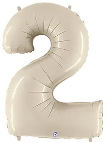 betallic-zahl-2-white-sand-folienballon-34-zoll-holografisch image 1