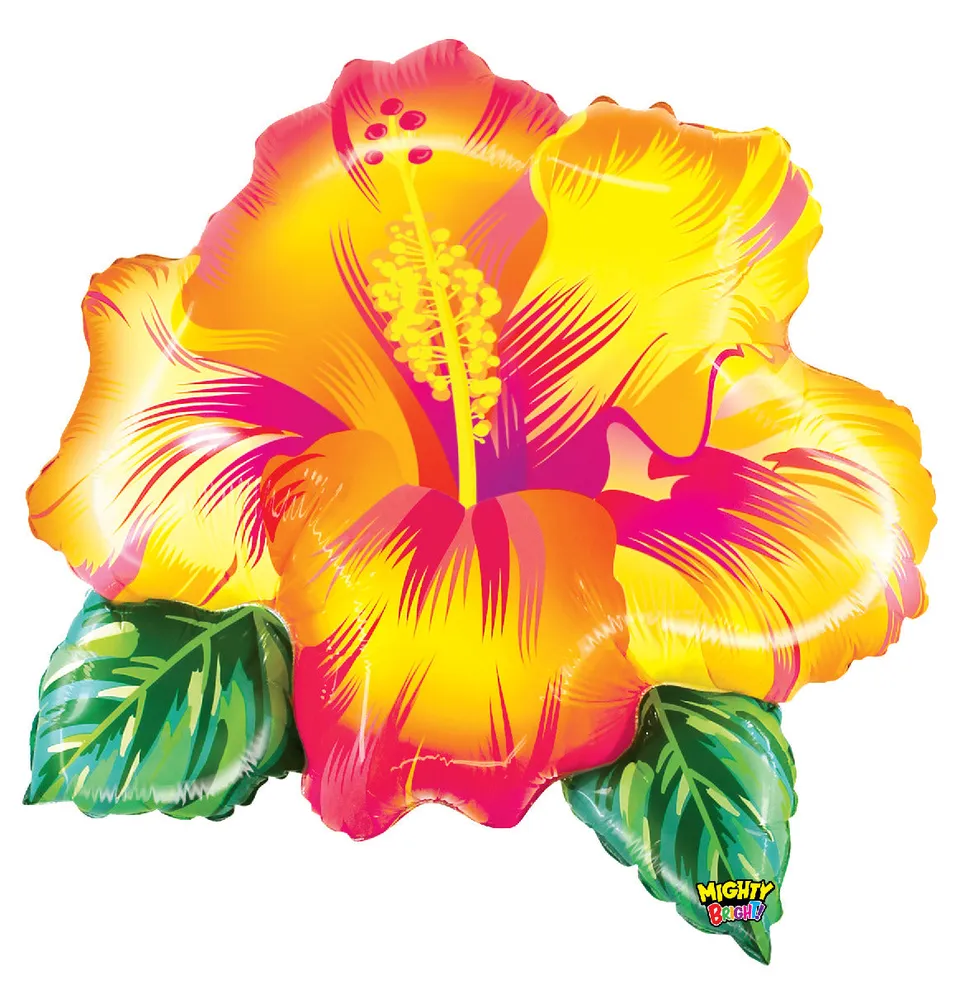 betallic-mighty-bright-tropical-flower-folienballon-26-gelb image 1