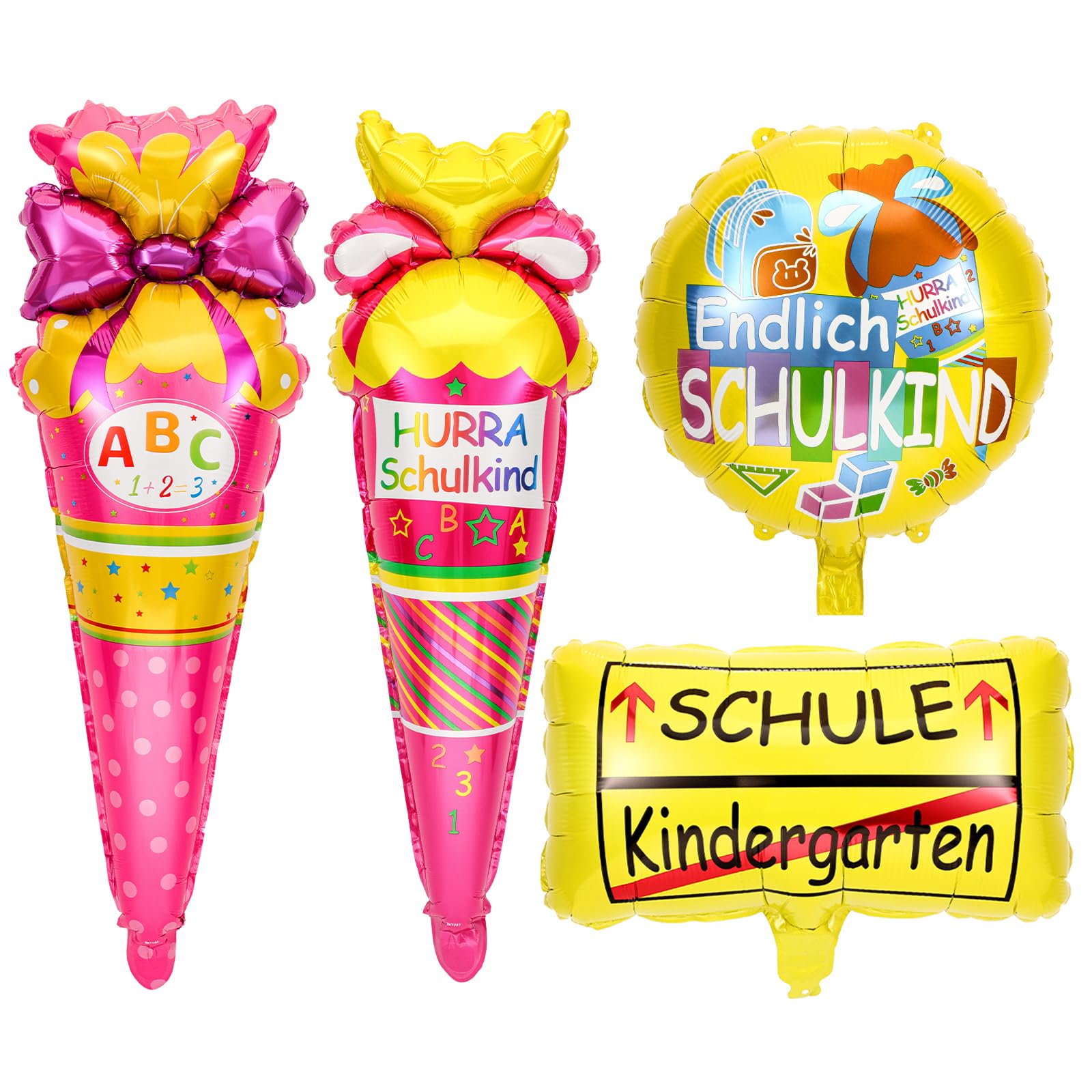 howaf-dino-einschulung-luftballons-blau-schulkind-banner-set image 8