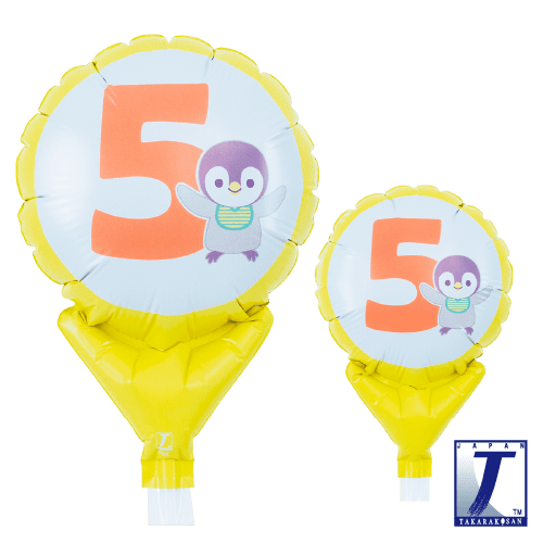 takara-upright-round-5-zoll-folienballon-animal-friends-no-5 image 1