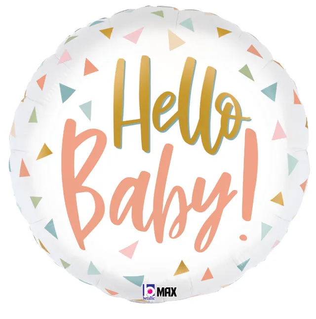 betallic-hello-baby-geometric-folienballon-28-zoll image 1