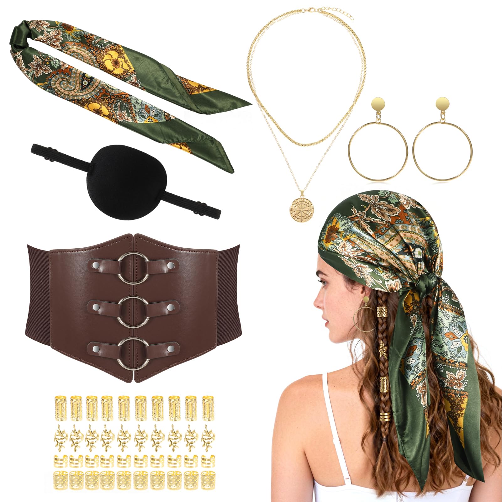 howaf-piratenkost-m-damen-rot-accessoire-set-6-teilig image 8
