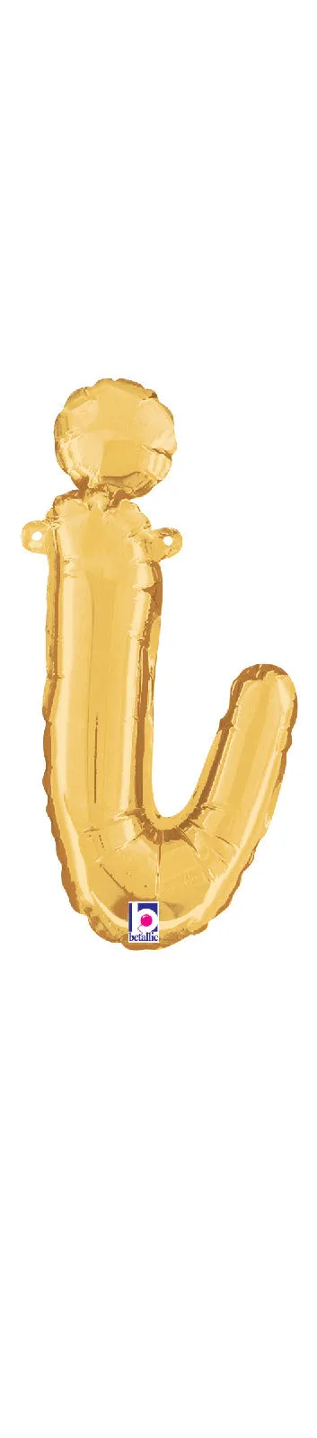 betallic-foil-balloons-script-buchstabe-i-folienballon-gold-35-cm image 1