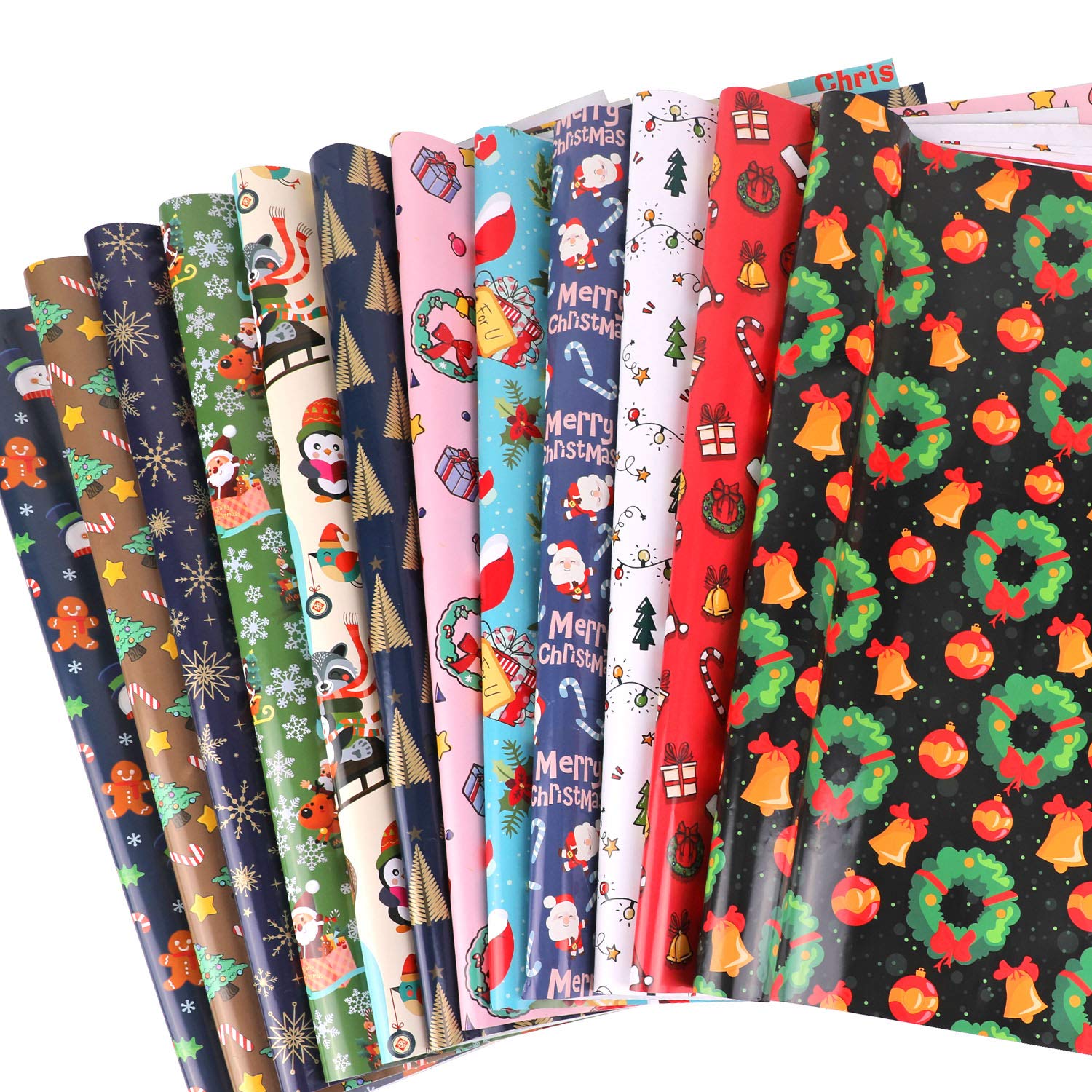 howaf-geschenkpapier-weihnachten-stile-a-12-blatt-70x50cm image 2