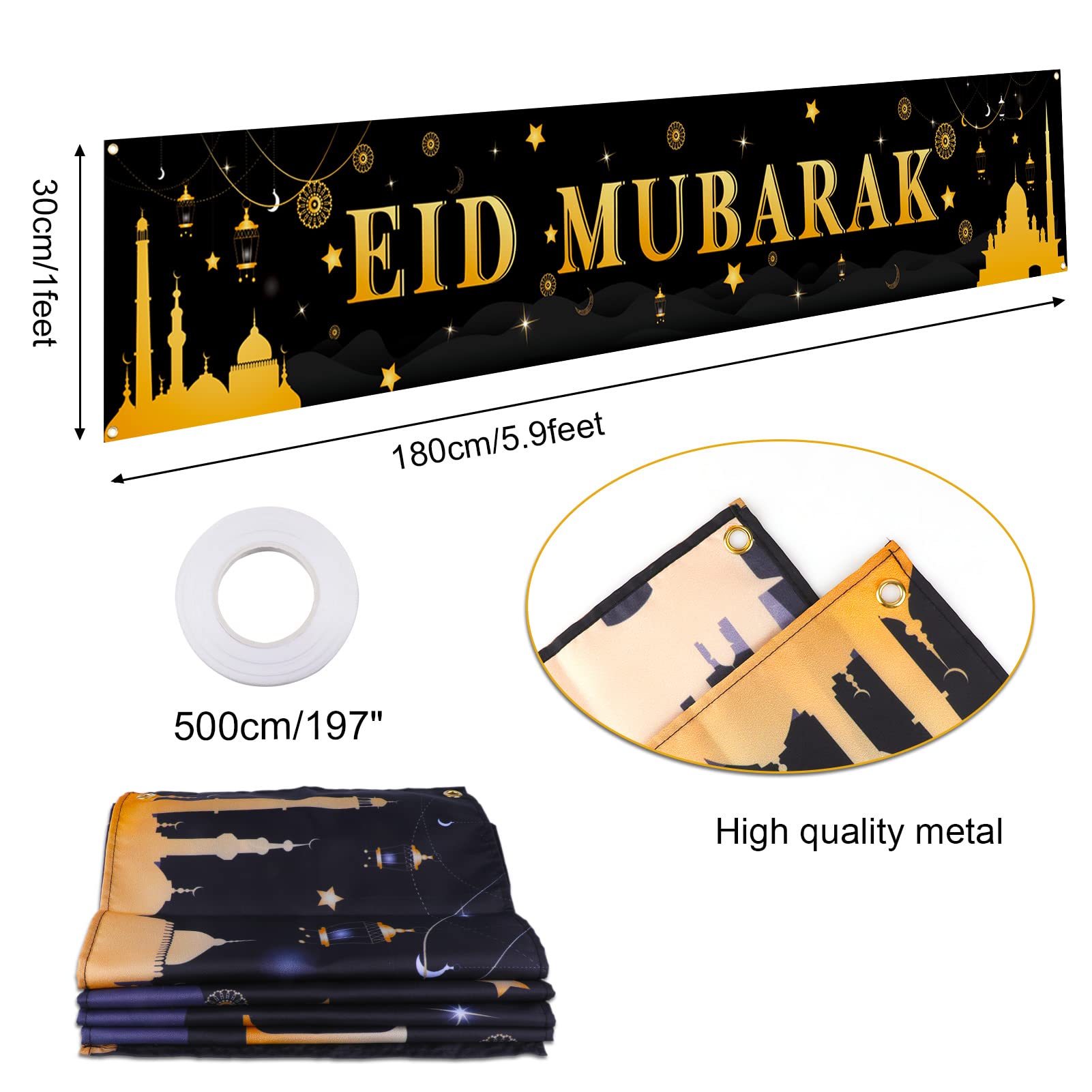 howaf-eid-mubarak-banner-stoff-180x30-cm-mond-stern image 2