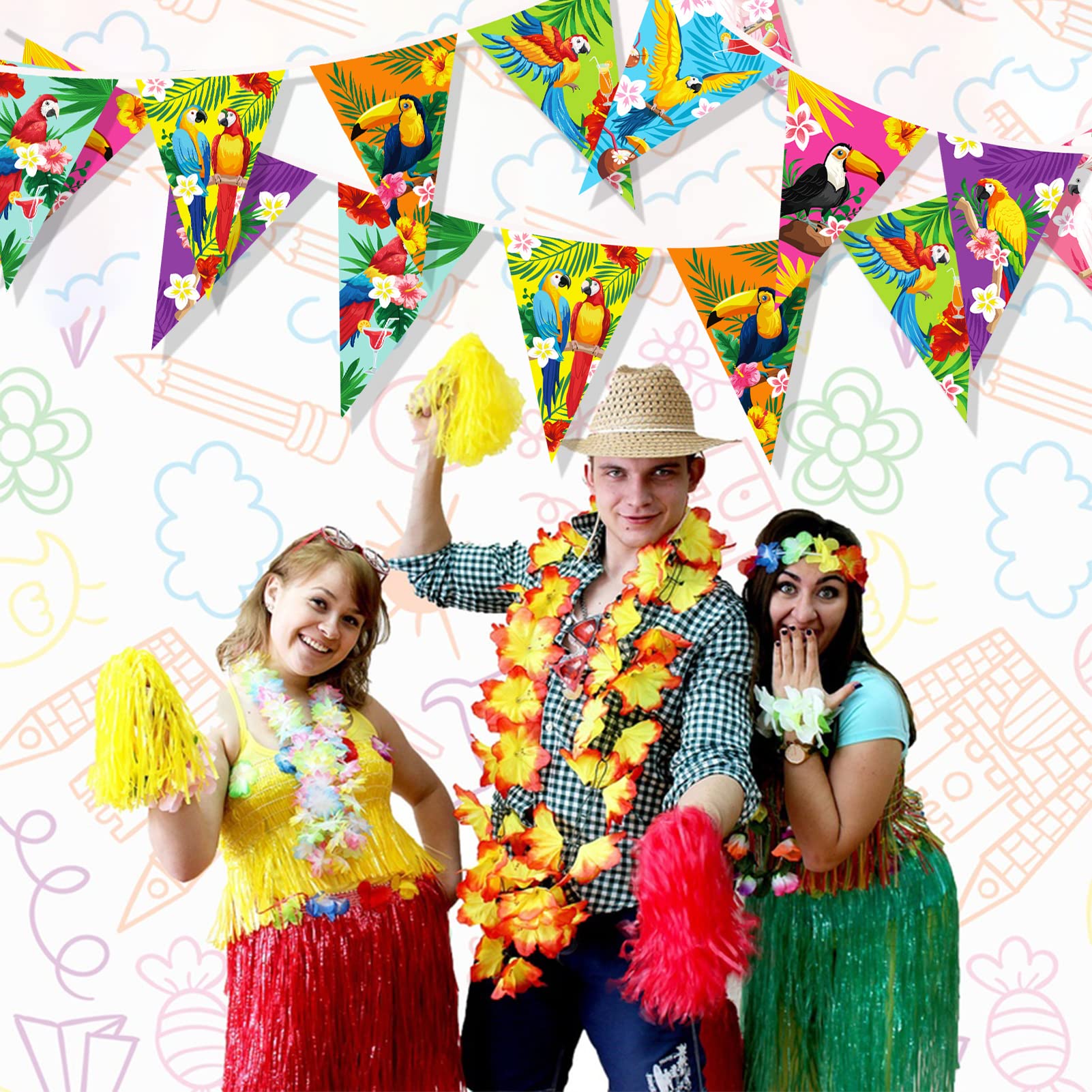 howaf-hawaii-tukan-papagei-girlande-banner-16-wimpel-aloha-deko image 6