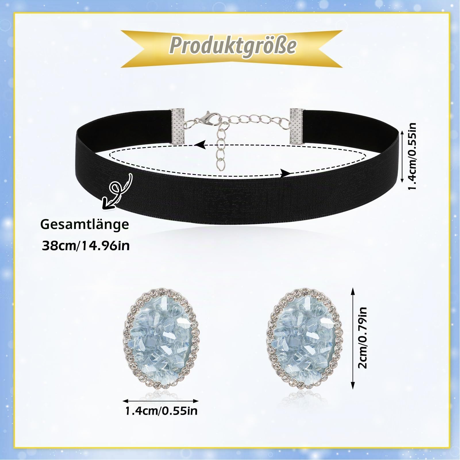 howaf-prinzessin-kost-m-zubeh-r-set-blau-mit-krone-4-teilig image 2