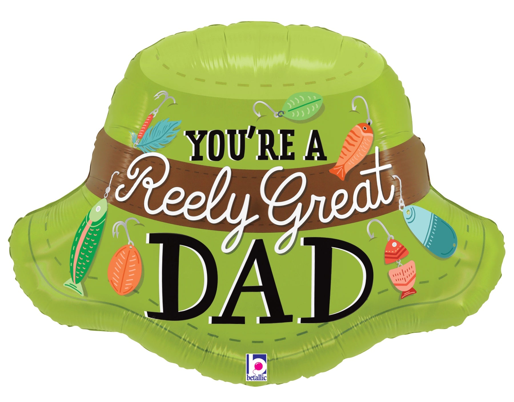 betallic-reely-great-dad-fishing-hat-folienballon-76-cm-vatertag image 2