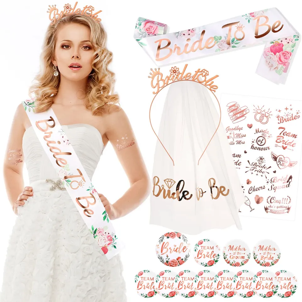 howaf-jga-set-ros-gold-sch-rpe-schleier-tiara-buttons image 1