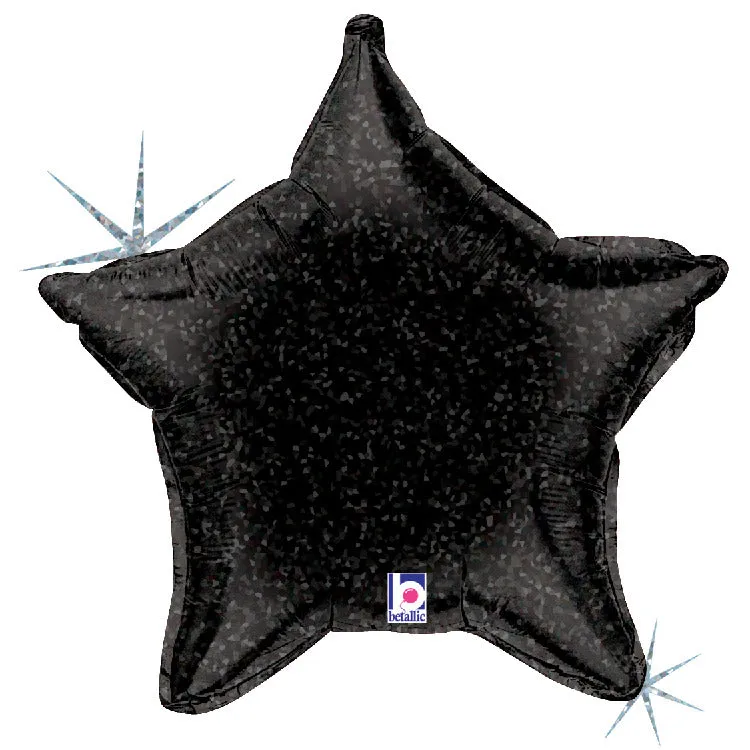 betallic-black-holographic-star-folienballon-21-schwarz image 1