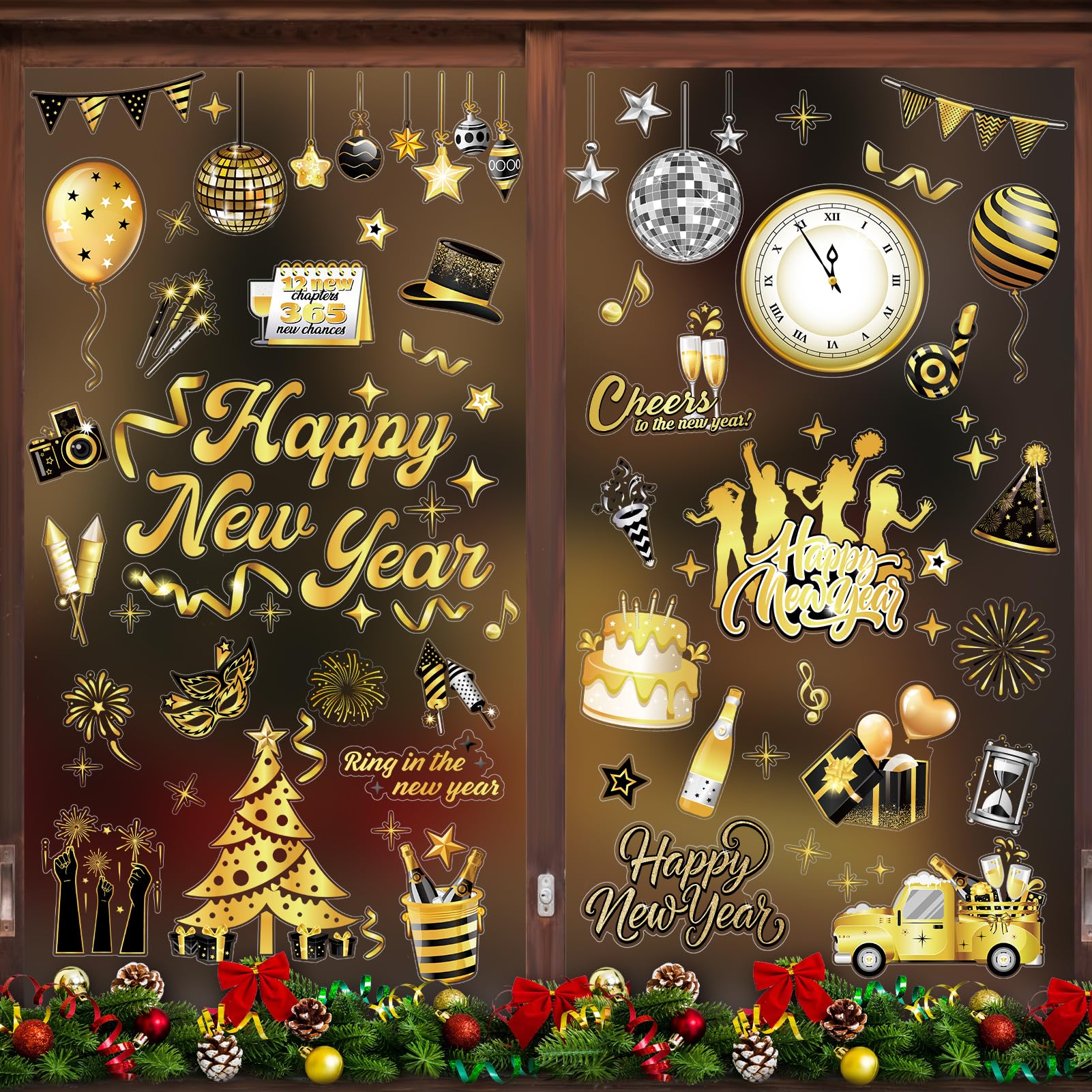 howaf-silvester-fensterbilder-happy-new-year-9-blatt-2027 image 1