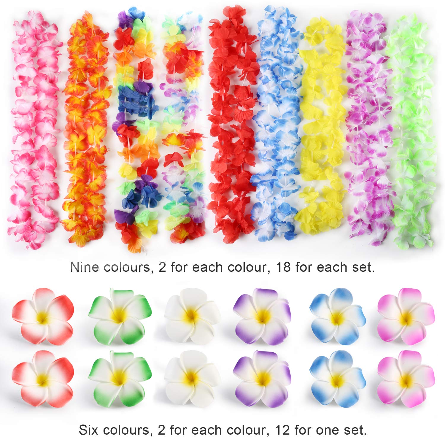 howaf-hawaii-blumenketten-haarspangen-party-set-30-teilig image 3