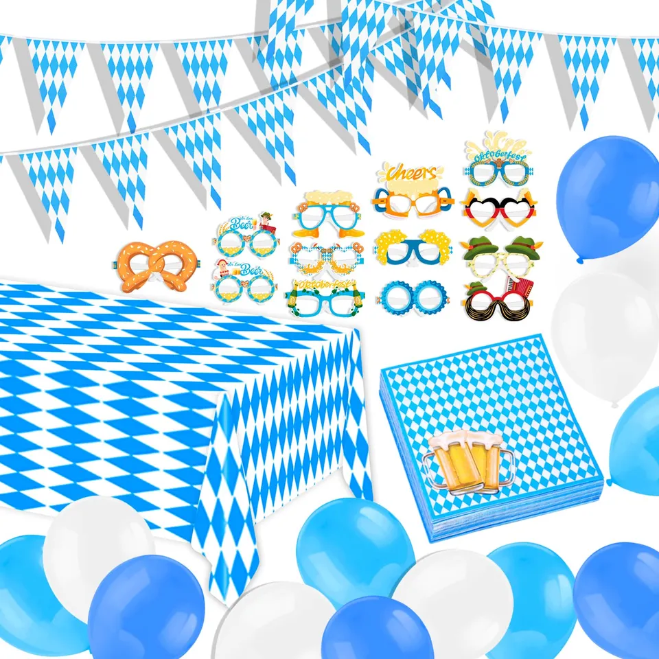 howaf-oktoberfest-deko-set-59tlg-blau-wei-mit-ballons image 1