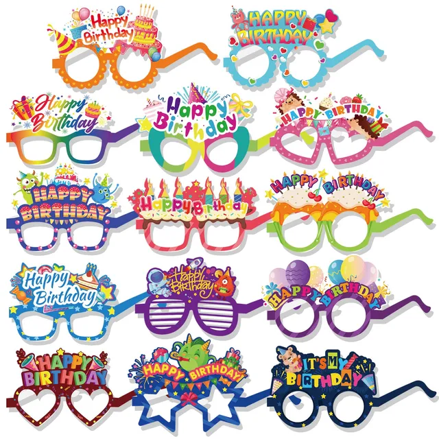 howaf-happy-birthday-brille-partybrille-28-stk-papier-kinder image 1