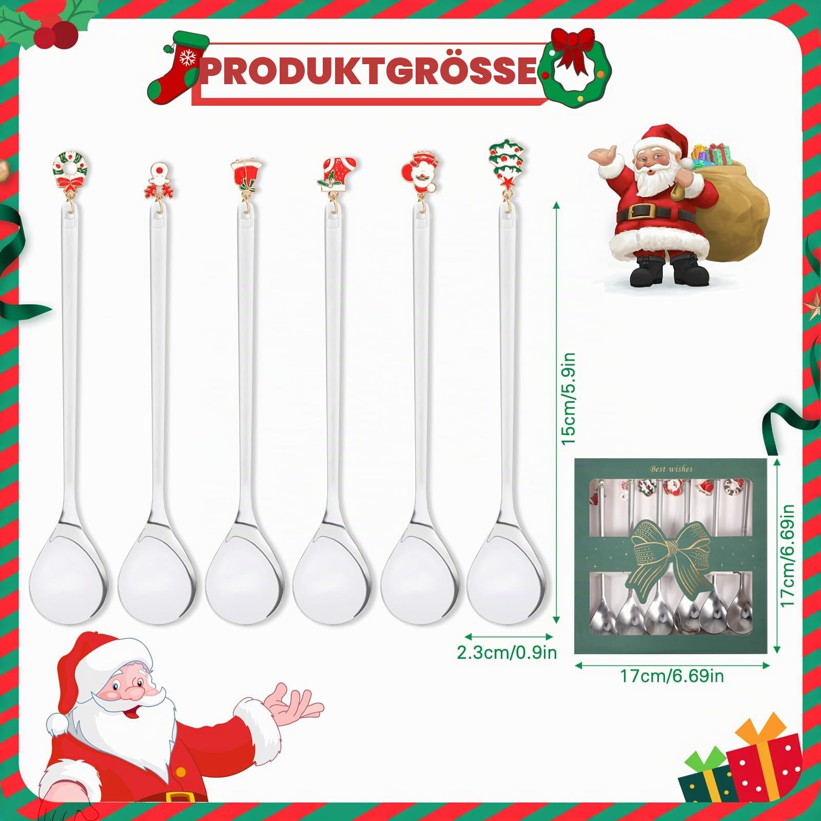 howaf-weihnachtsl-ffel-set-6er-teel-ffel-silber-edelstahl image 2
