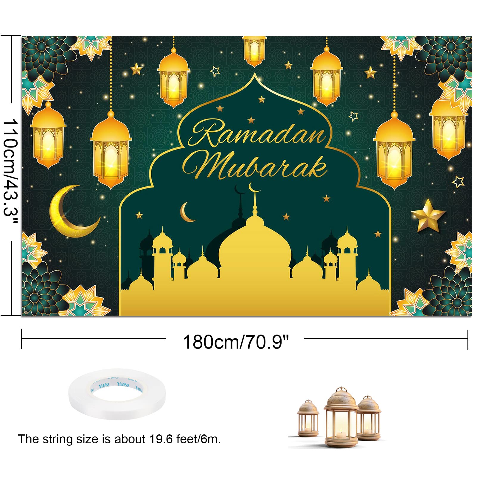 howaf-ramadan-mubarak-banner-stoff-180x110-cm-mond-stern image 2