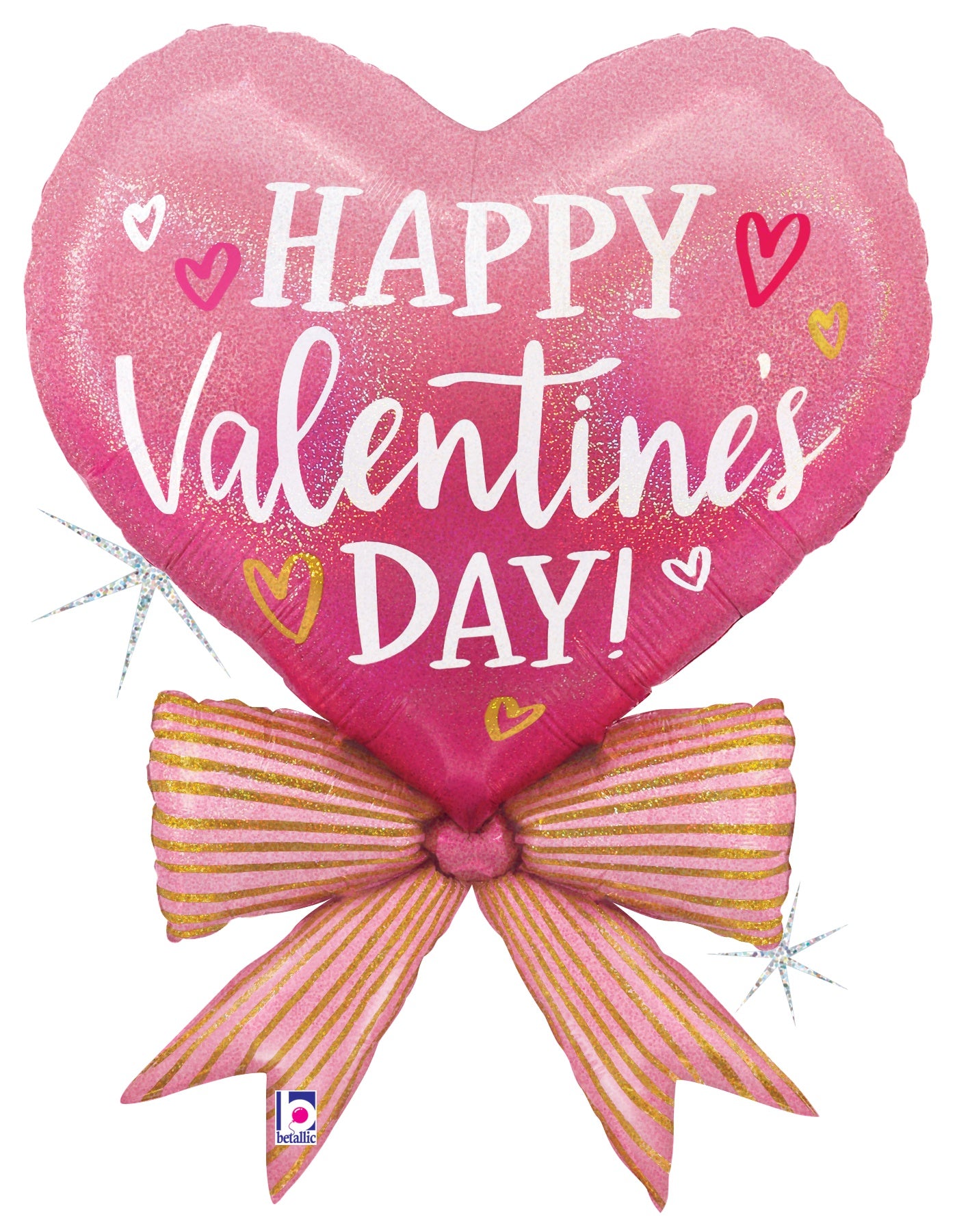 betallic-valentine-pink-bow-heart-folienballon-34-zoll image 2