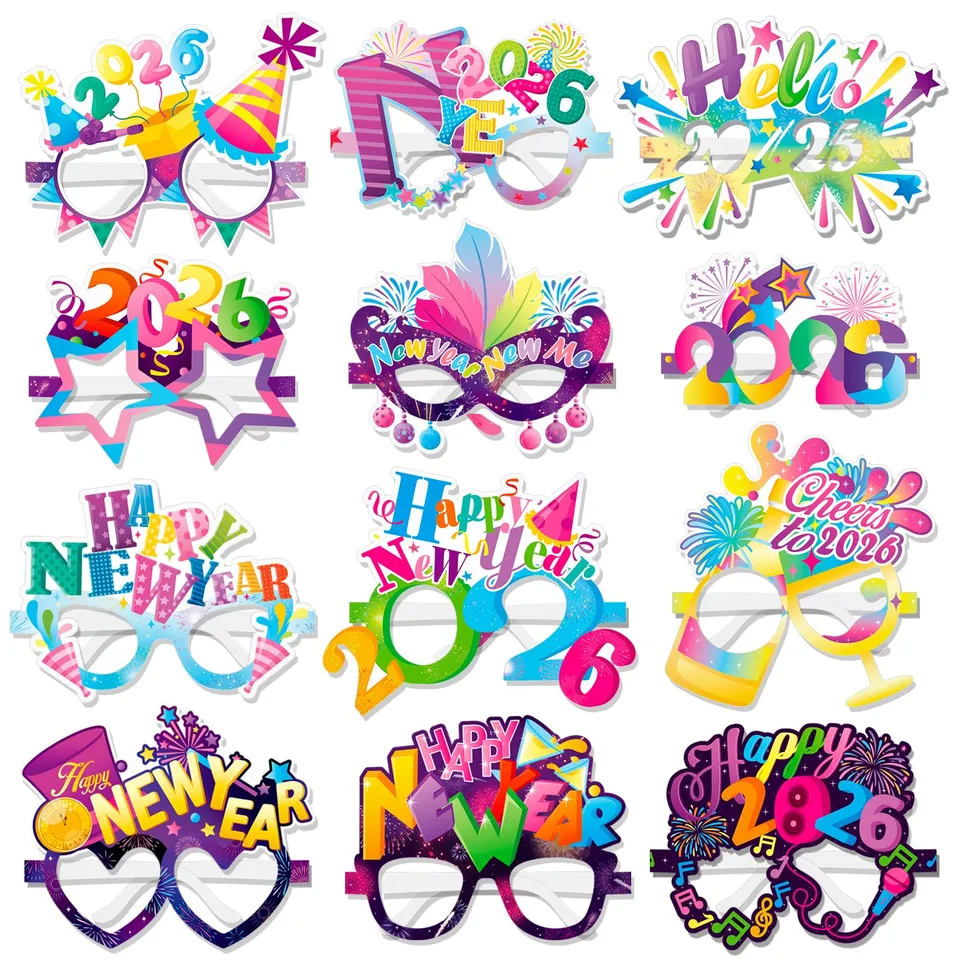 howaf-2026-silvesterbrille-partybrille-bunt-24-st-ck-papier image 1
