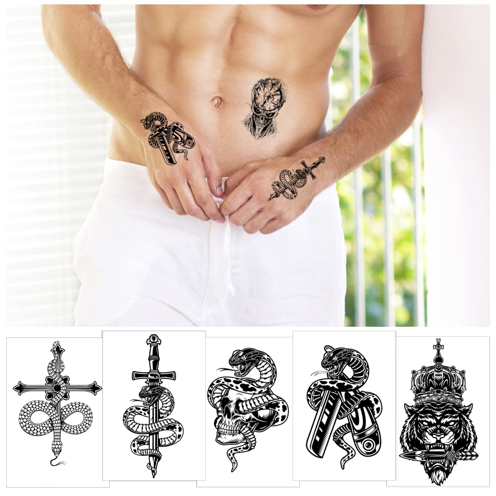howaf-tempor-re-tattoos-52-bl-tter-schwarz-schmetterling image 7