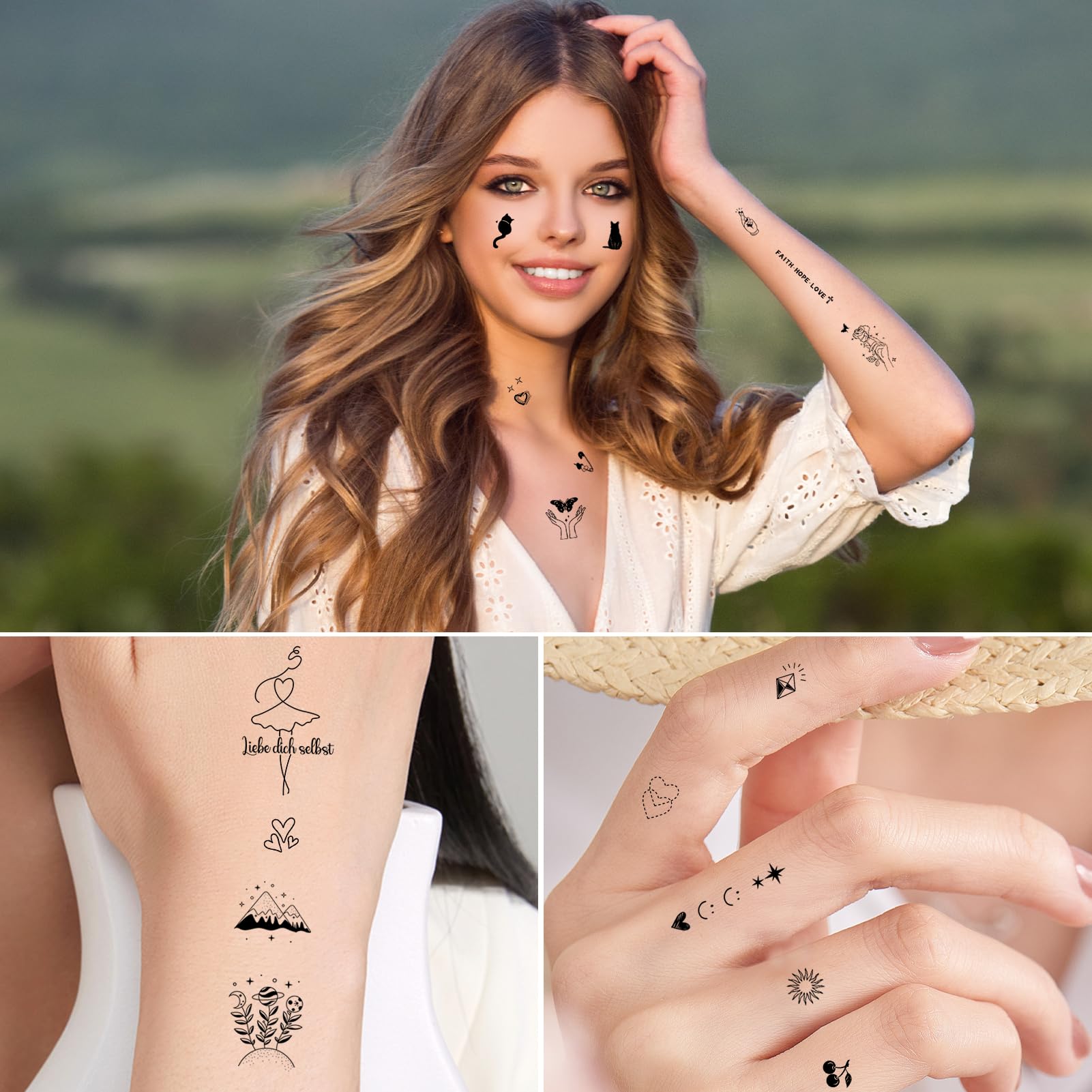 howaf-tempor-re-tattoos-schwarz-20-bl-tter-spr-che-blumen image 7