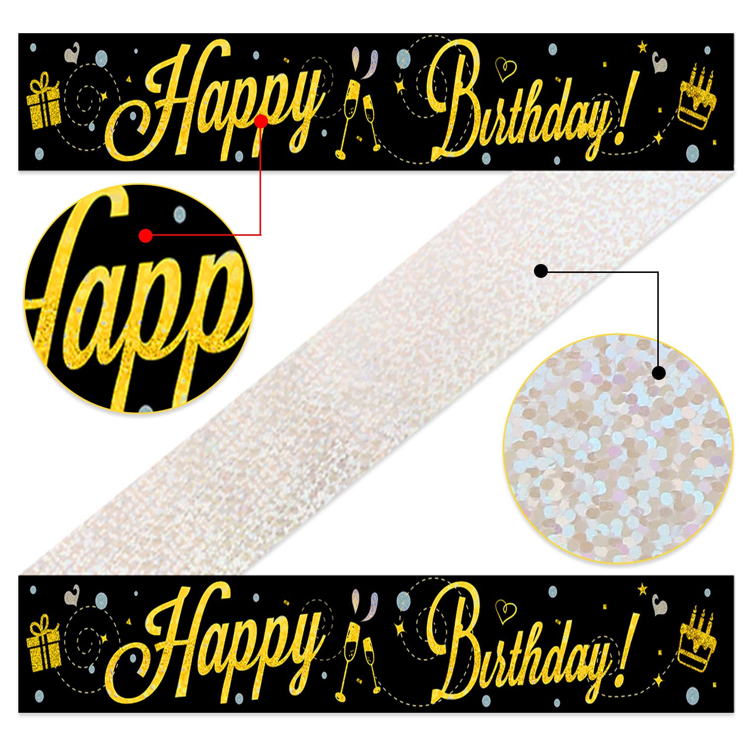 howaf-70-geburtstag-deko-set-schwarz-gold-banner image 4