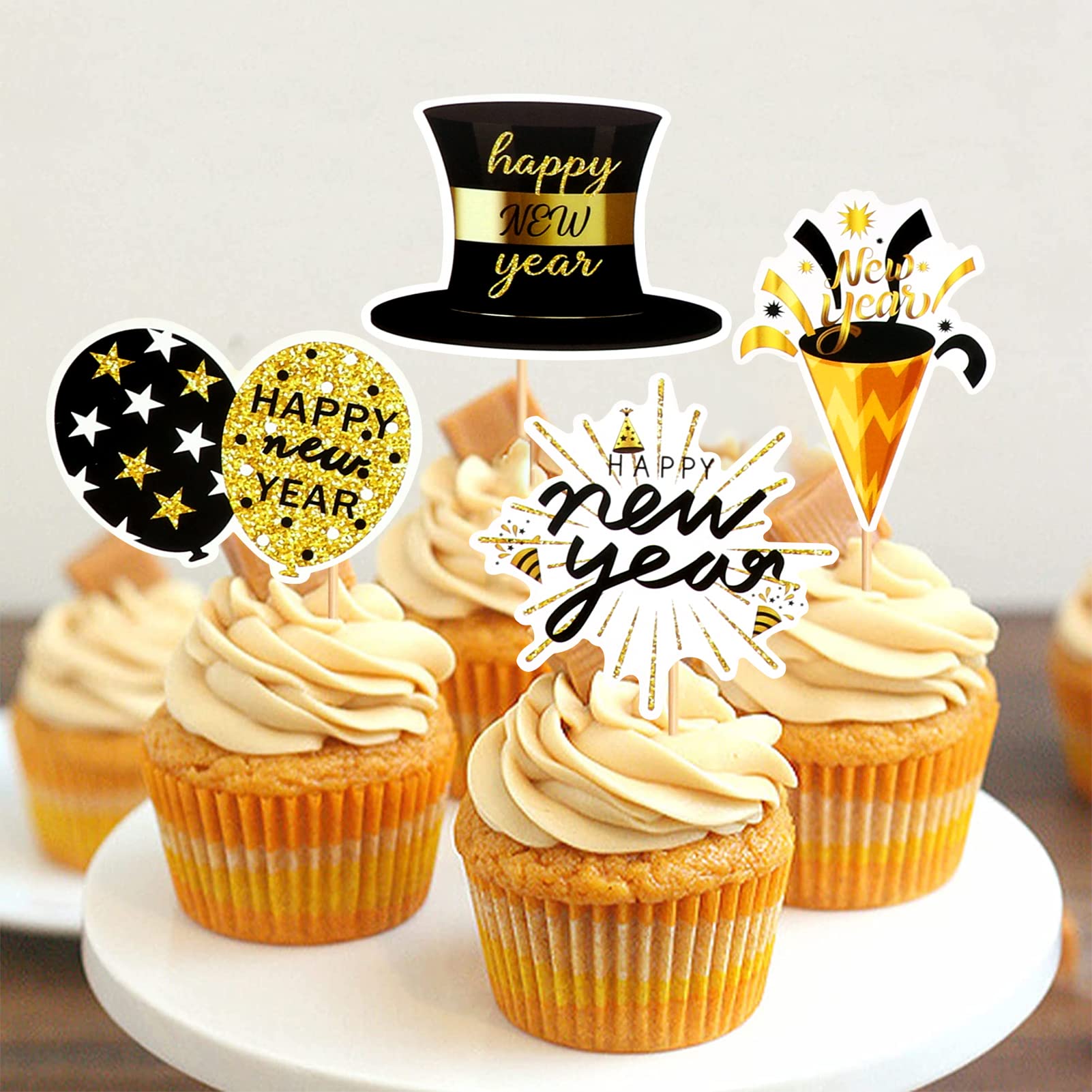 howaf-silvester-deko-2027-cupcake-topper-20-st-ck-tortendeko image 5