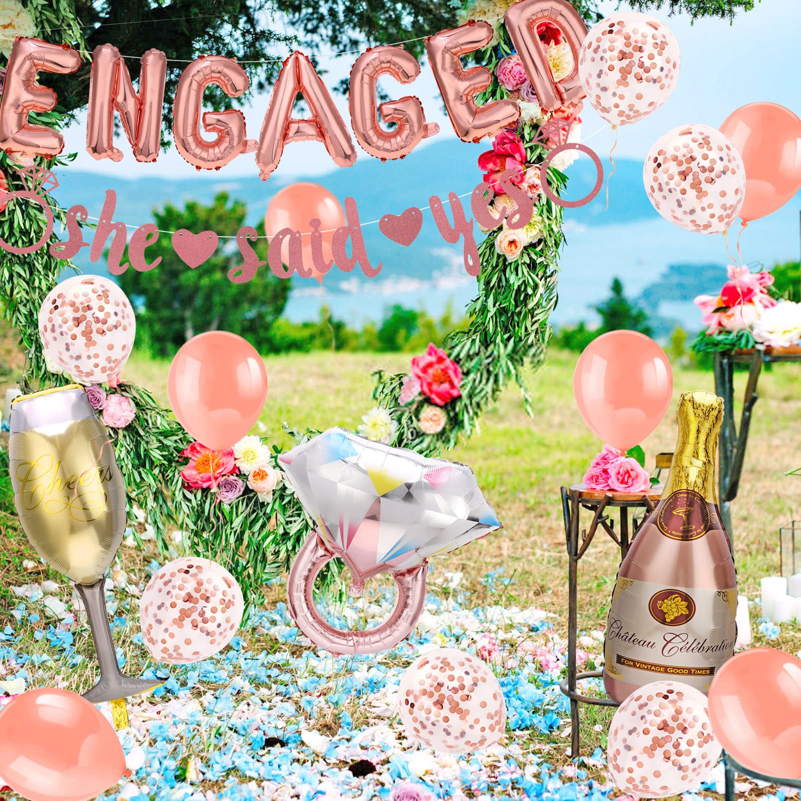 howaf-engaged-luftballons-verlobung-rosegold-set-she-said-yes image 7