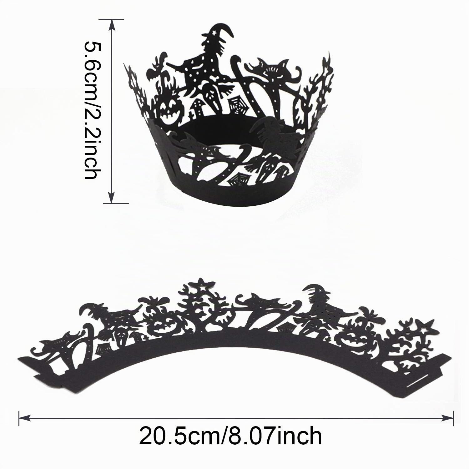 howaf-halloween-cupcake-wrappers-36-st-ck-9-motive-schwarz image 2