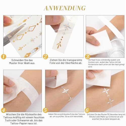 howaf-temporary-tattoos-gold-tempor-re-tattoos-metallic-glitzer-8-bl-tter image 8