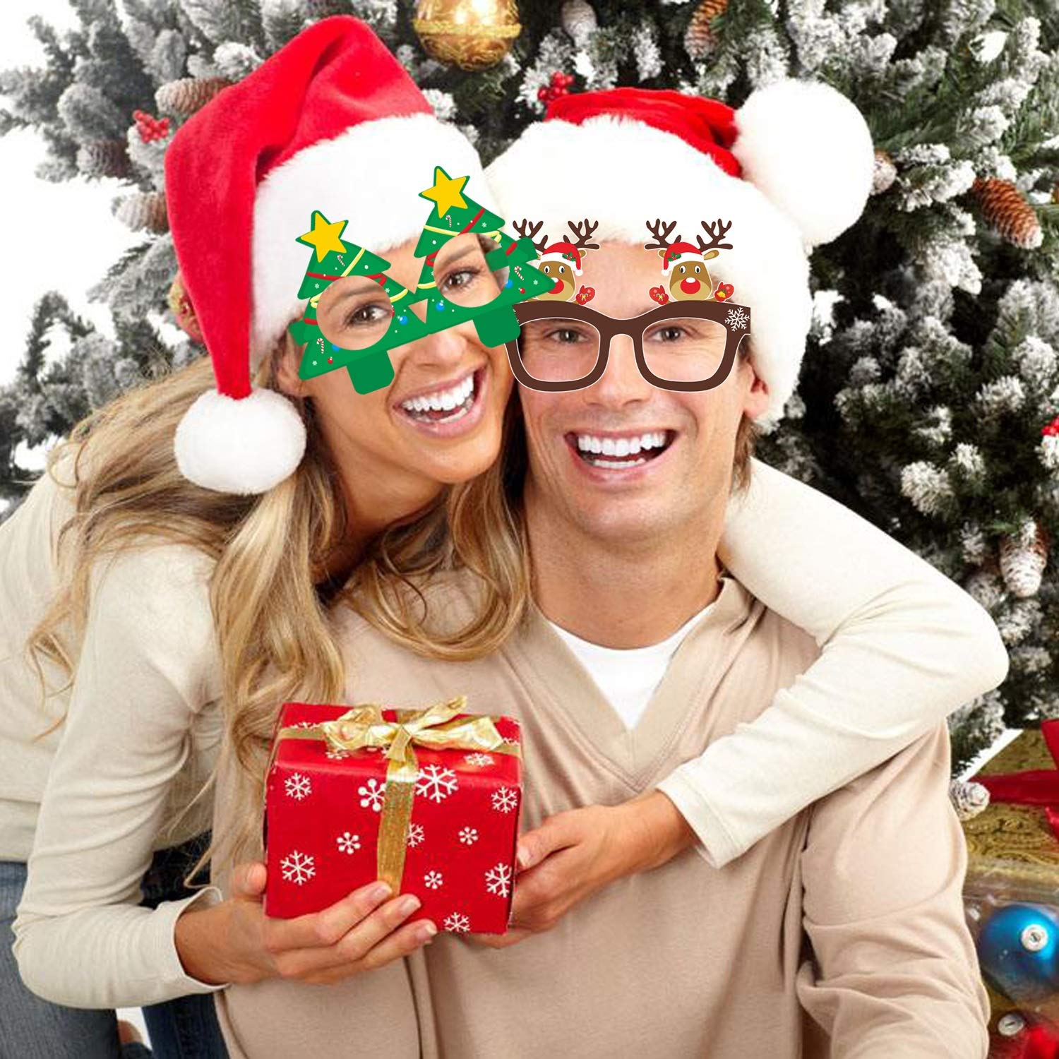howaf-weihnachtsbrillen-papier-partybrille-set-mehrfarbig image 5