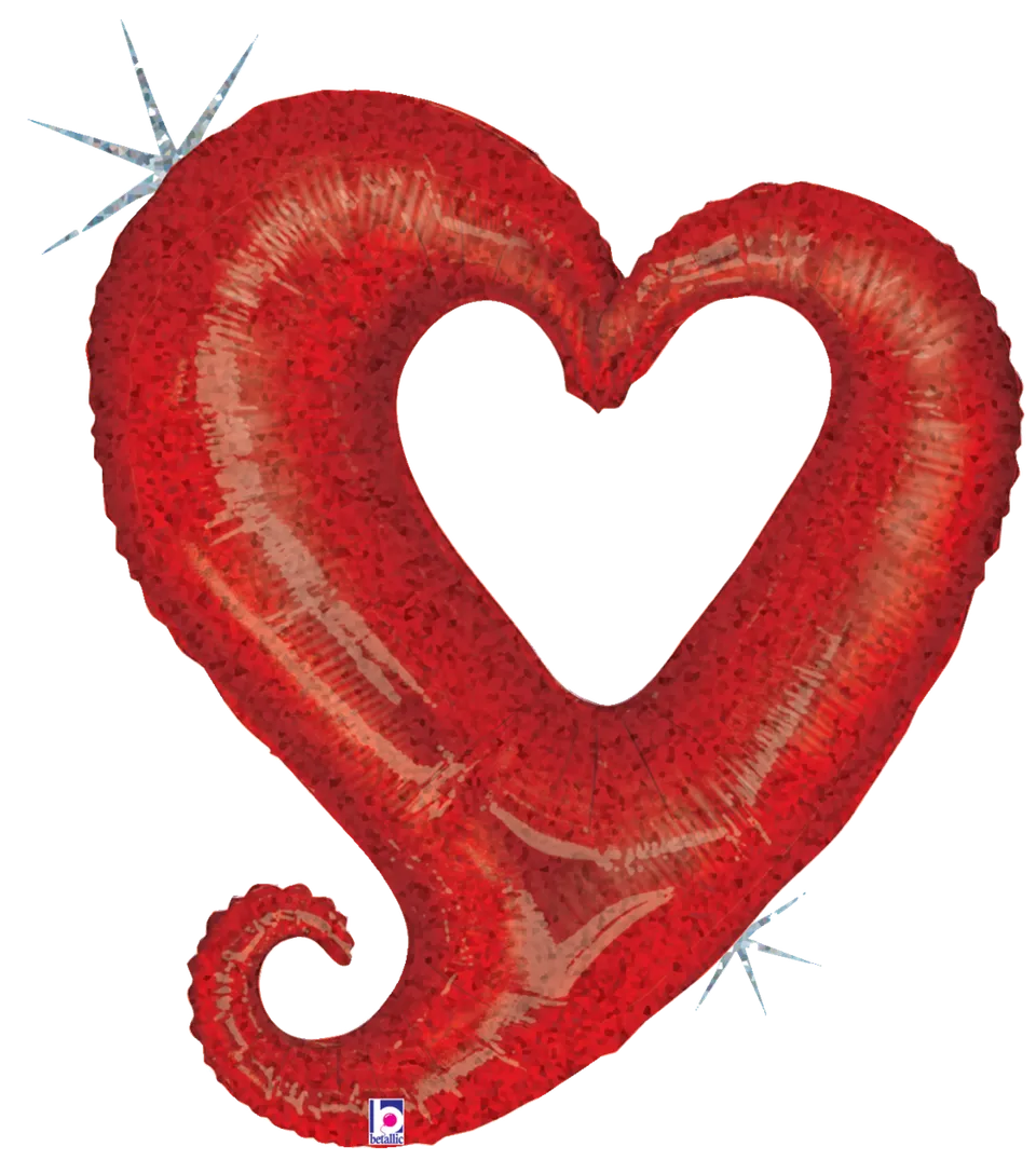 betallic-chain-of-hearts-red-folienballon-33-rot-holografisch image 1