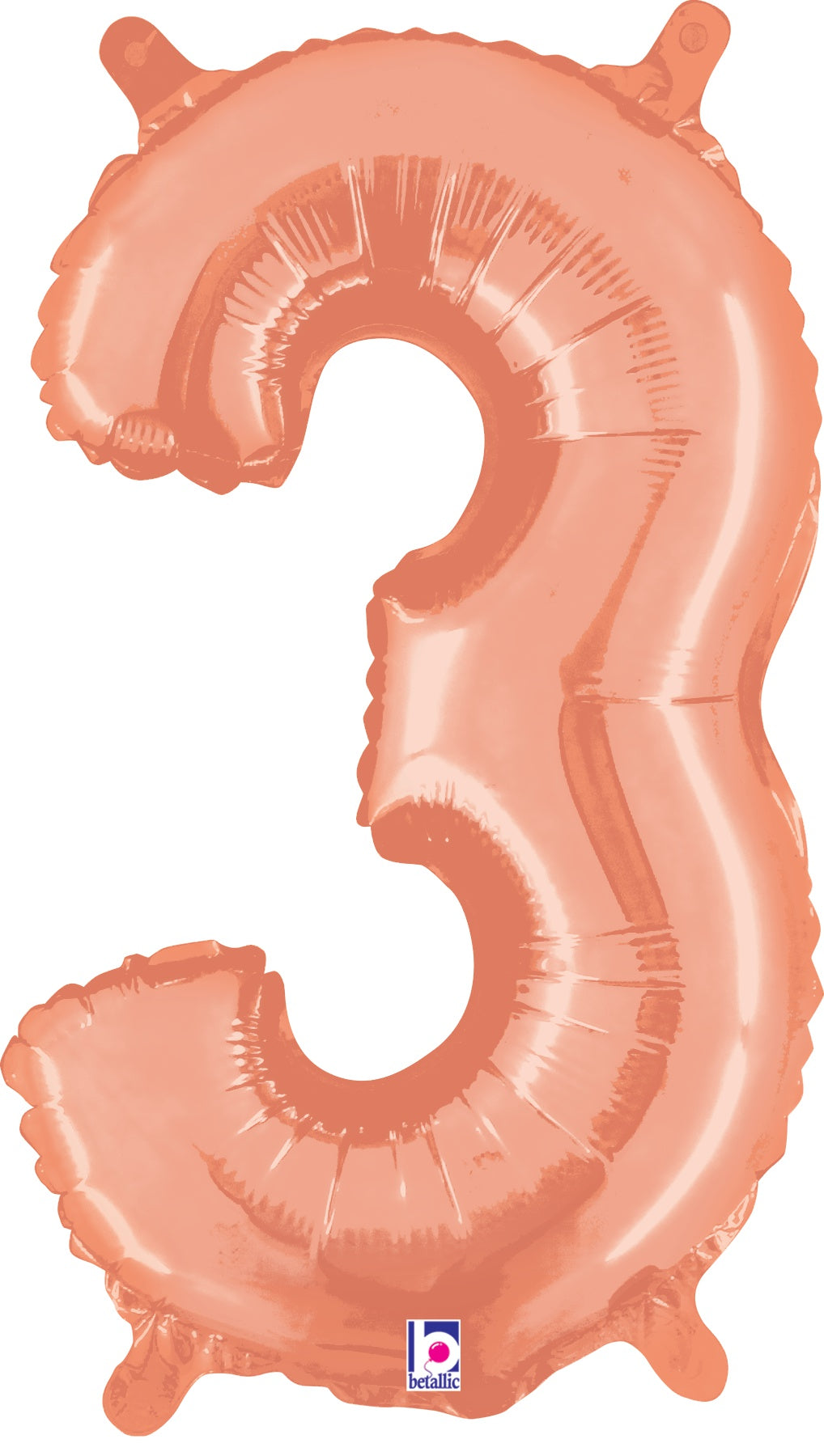 betallic-number-3-rose-gold-folienballon-14-zoll image 2