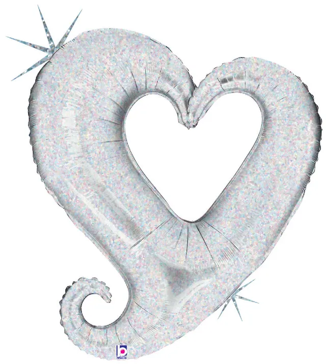 betallic-chain-of-hearts-silver-folienballon-33-silber image 1