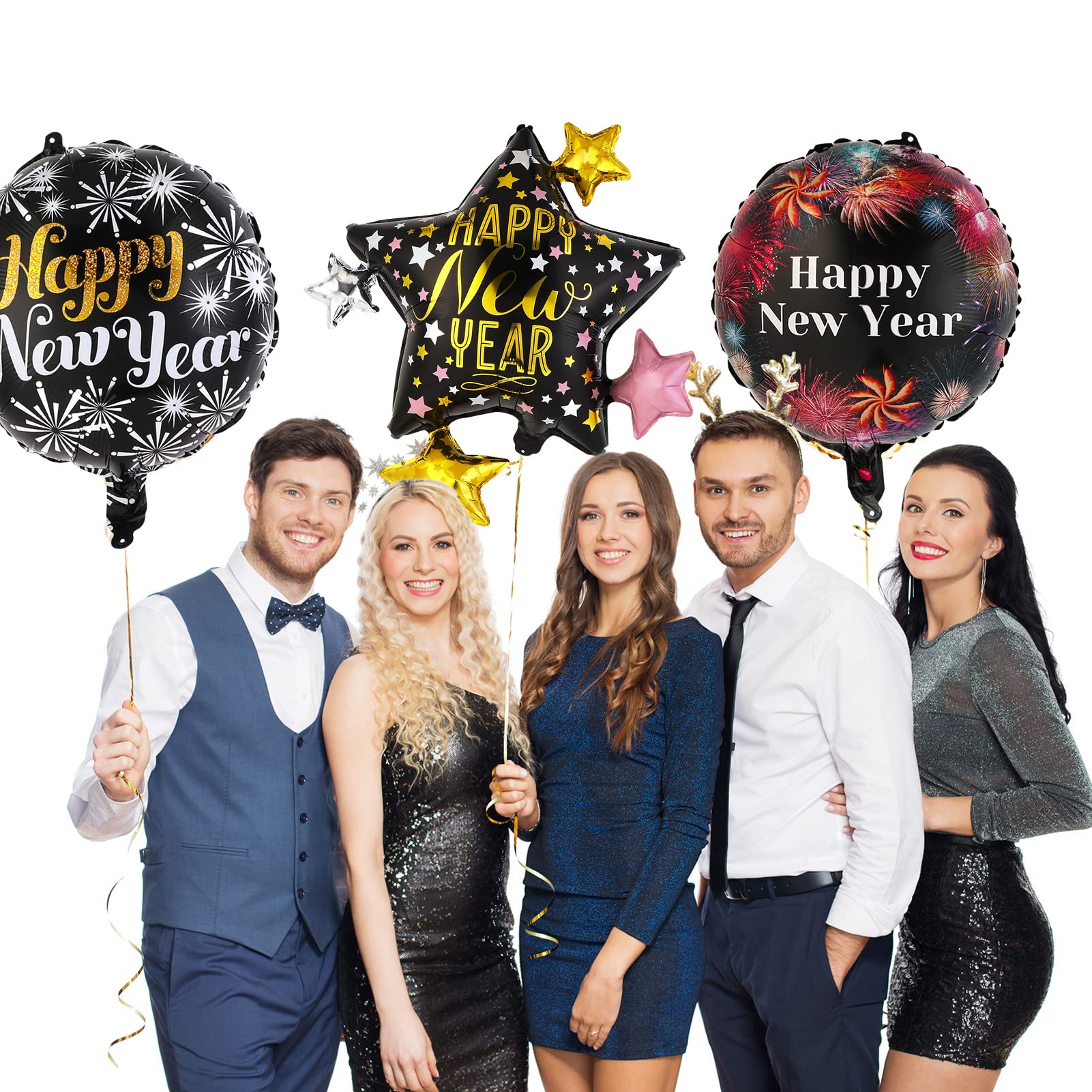 howaf-silvester-2027-folienballons-8er-set-schwarz-gold image 7