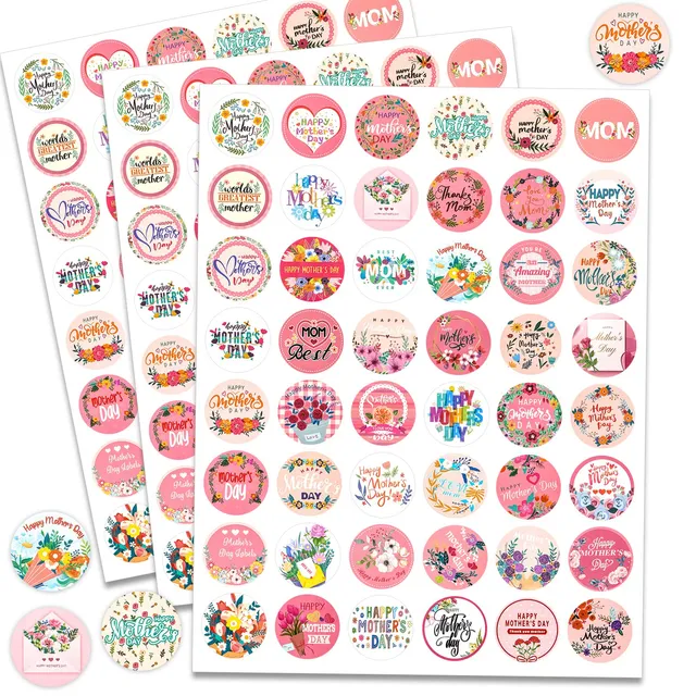 howaf-aufkleber-muttertag-deko-merci-mama-144-stk image 1