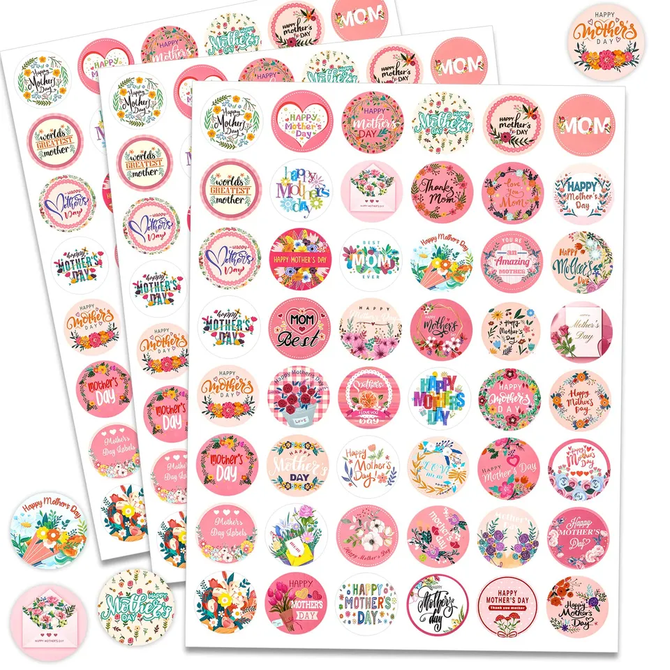 howaf-aufkleber-muttertag-deko-merci-mama-144-stk image 1