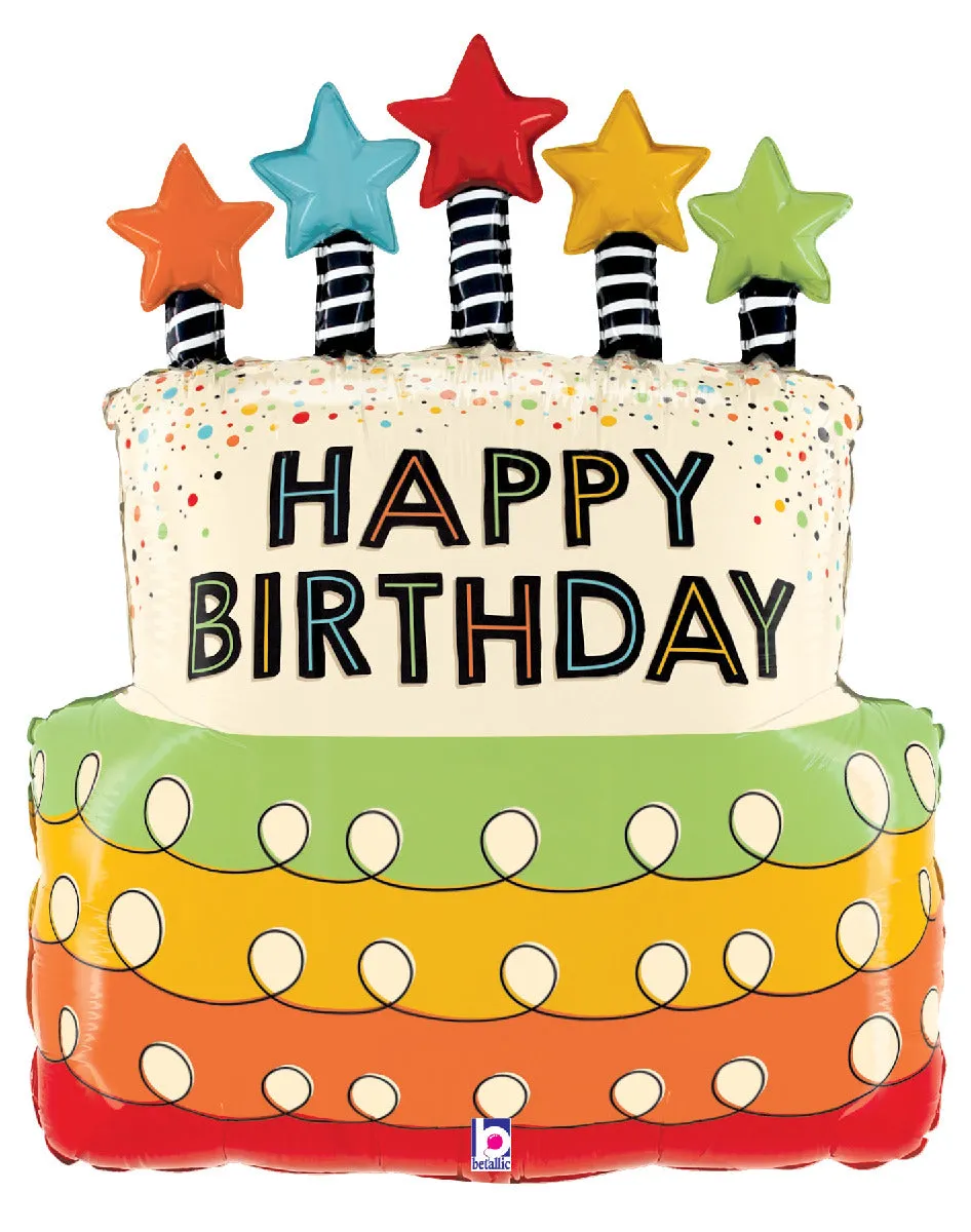betallic-folienballon-candle-stars-birthday-cake-66-cm-torte image 1
