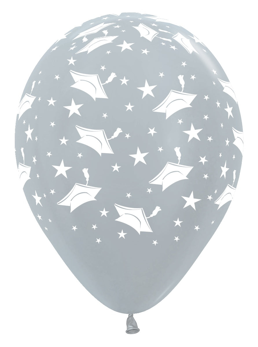 betallic-graduation-latexballon-11-metallic-silber-50-st-ck image 1