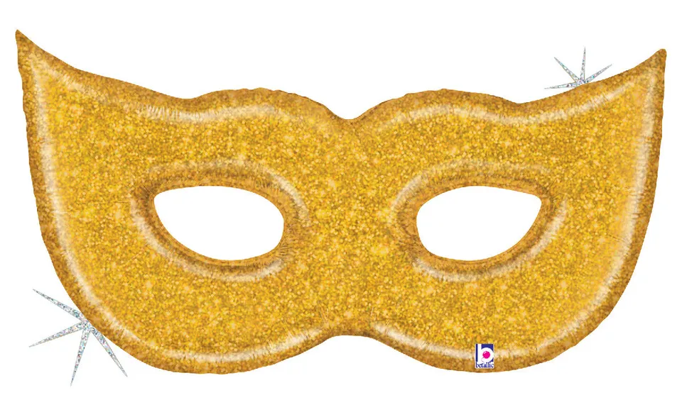 betallic-gold-glitter-mask-folienballon-43-zoll image 1