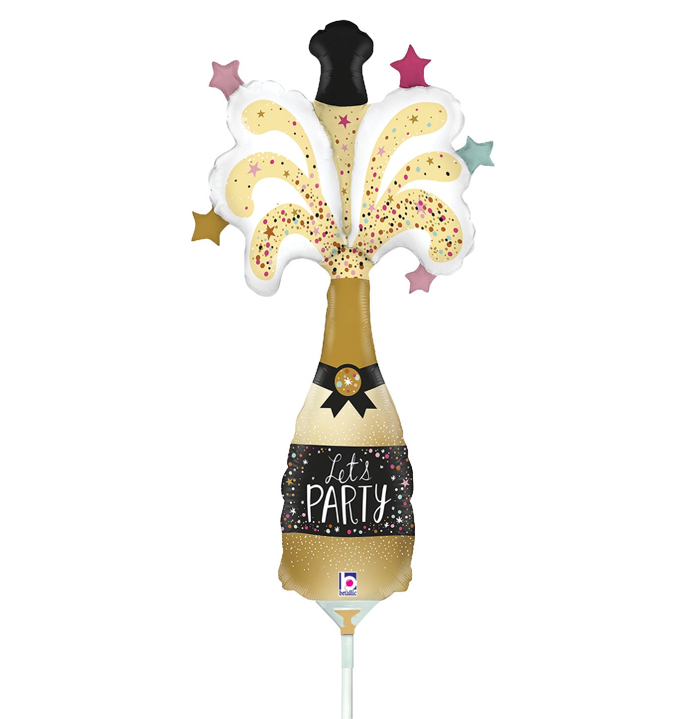 betallic-mini-party-champagne-folienballon-14-sektflasche-flach image 1