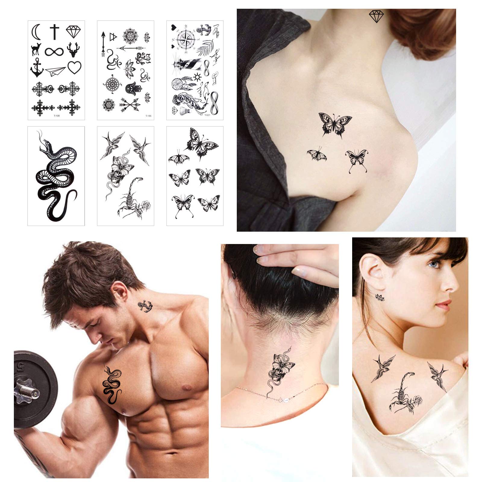 howaf-tempor-re-tattoos-schwarz-50-blatt-wasserfest image 6
