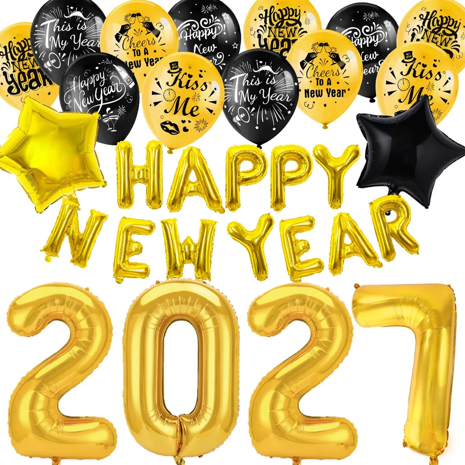 howaf-silvester-deko-2027-xxl-set-gold-folienballons-latex image 1