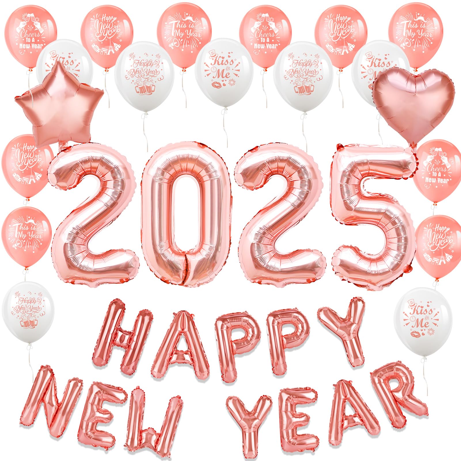 howaf-silvester-deko-2025-rose-gold-xxl-folienballons-set image 4