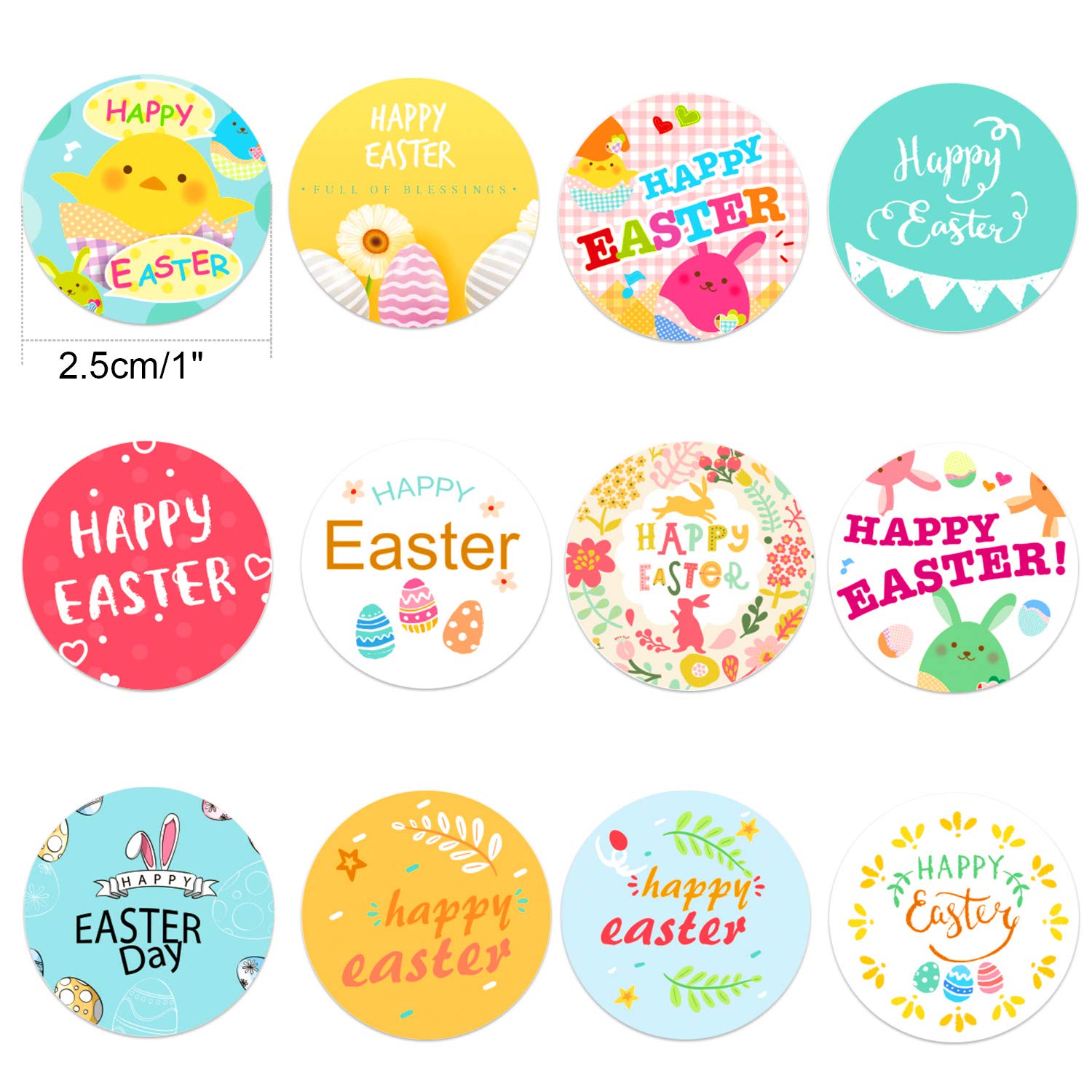 howaf-ostern-aufkleber-rund-1400-st-ck-4-rollen-sticker image 3