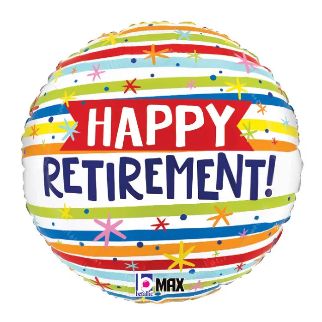 betallic-happy-retirement-folienballon-18-zoll-streifen image 1